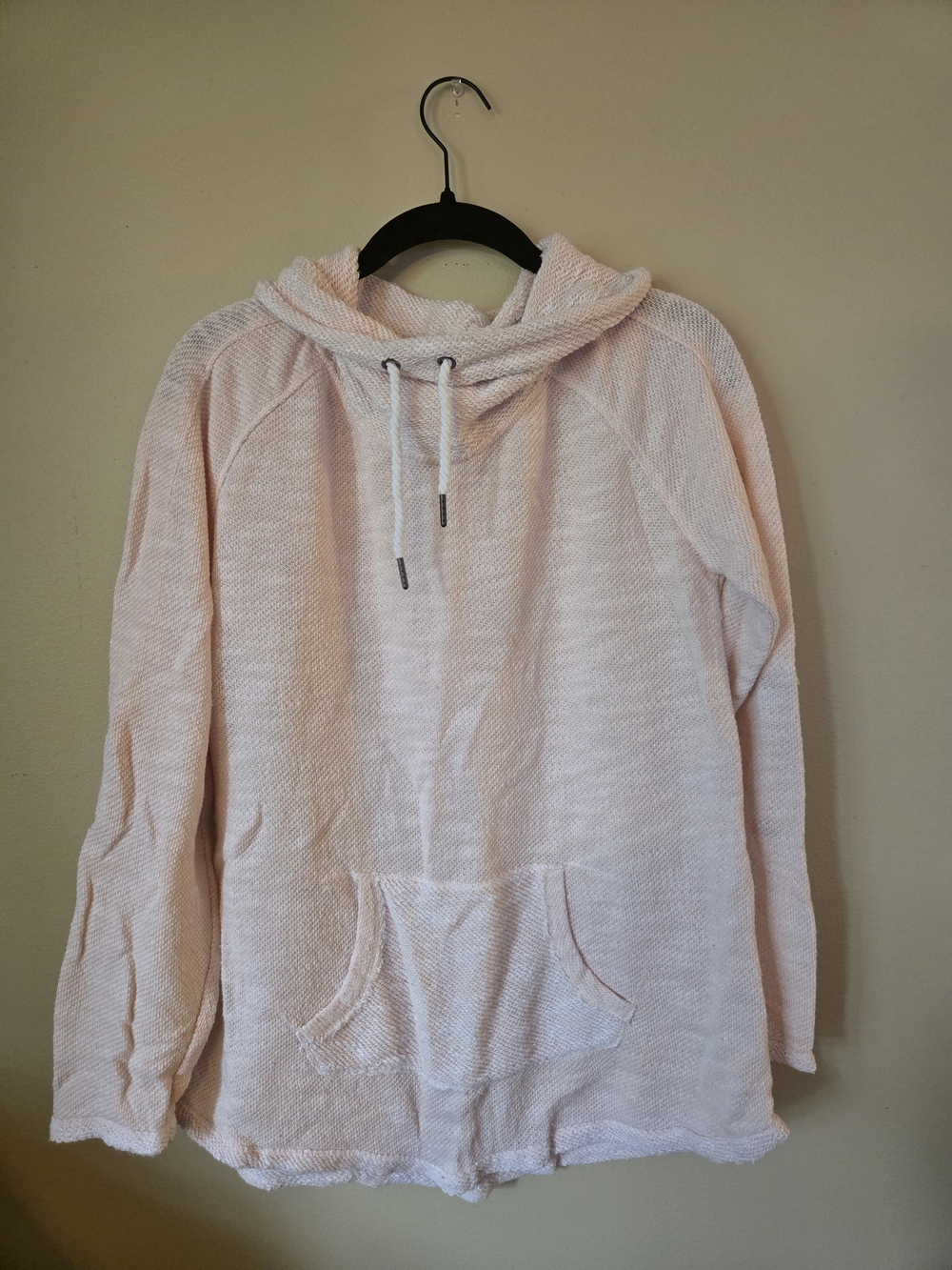 Kensie Light Pink Hooded Pullover Sweater